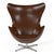 Arne Jacobsen 1974 Brown Leather Arne Jacobsen Fritz Hansen Egg Chair & Ottoman For Sale - Image 4 of 18