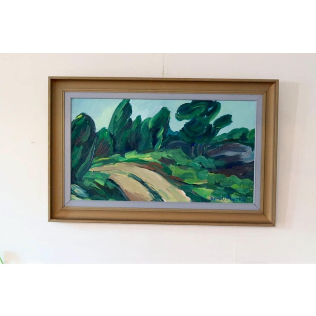 Kersti Flyckt, Clearing, 1960s, Oil on Canvas, Framed For Sale - Image 7 of 9