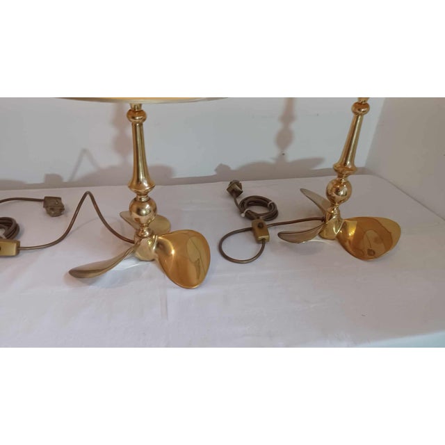 Hollywood Regency Brass Table Lamps, 1960s, Set of 2 For Sale - Image 17 of 18