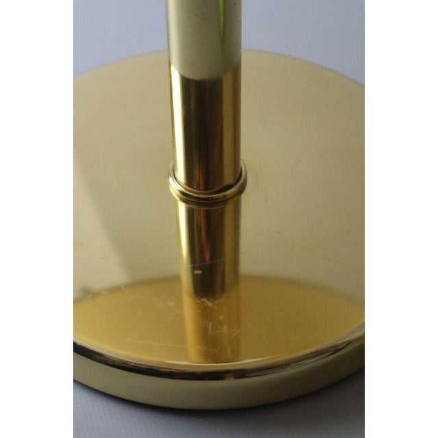 Beige Vintage Table Lamp in Brass & Fabric For Sale - Image 8 of 9