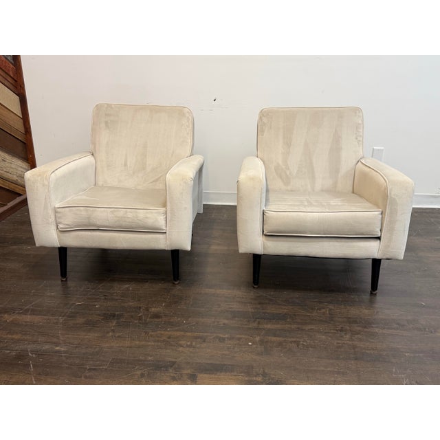 Circa 1960's French Lounge Arm Chairs, Pair For Sale - Image 4 of 12