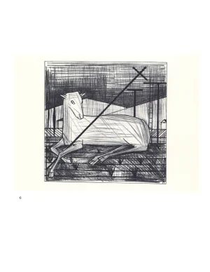 1967 Lithograph #6 "The Paschal (Passover) Lamb" by Bernard Buffet