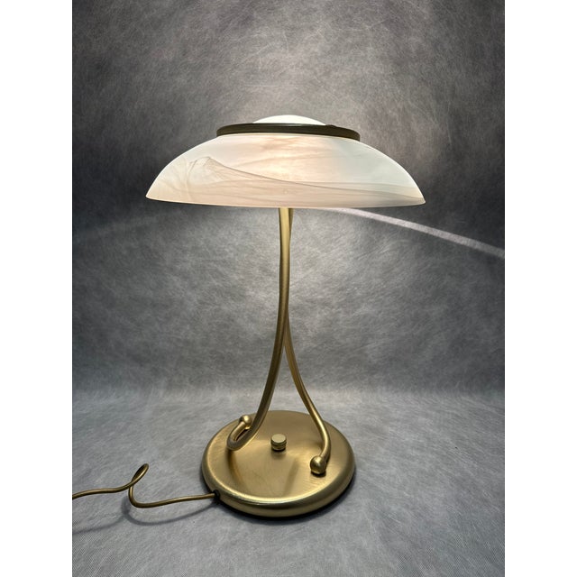 Italian Modern Gilt Table Lamp with Dimmer, 2000s For Sale - Image 4 of 17