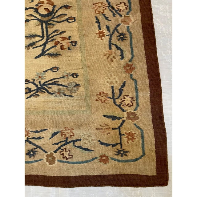 Traditional Early 20th Century Antique Floral Bessarabian Kilim Rug For Sale - Image 3 of 7