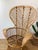 Vintage 1960s Rattan Peacock Chair Italian Modern Gio Ponti Style For Sale In Palm Springs - Image 6 of 12