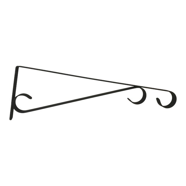 Vintage Mid Century Black Iron Plant Hanger For Sale