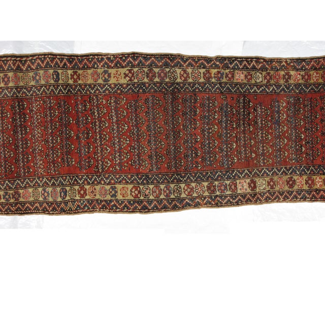Wool on wool pile genuine hand made antique North West Persian runner-