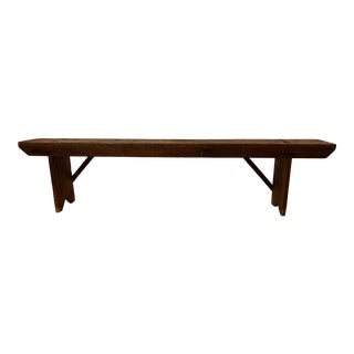 Antique 19th Century Farmhouse Bench For Sale
