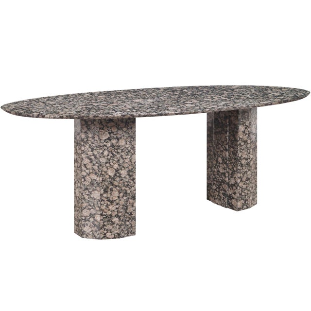 Vintage Italian Granite Oval Dining Table Chairish