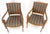 Pair of Regency Style Carved Open Arm Fireside Lounge Chairs Stripe Upholstery For Sale - Image 11 of 18