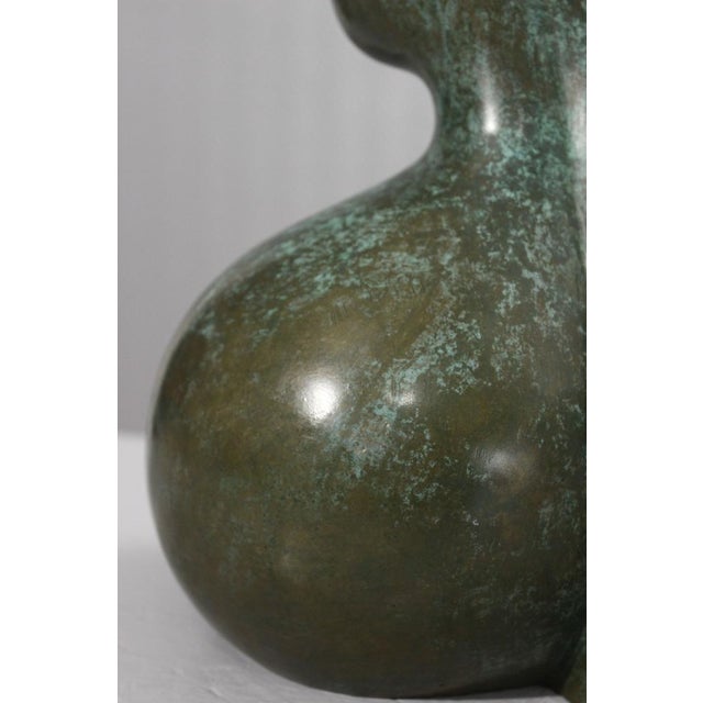Large Patinated Abstract Anthropomorphic Sculpture, 1970s, Bronze For Sale - Image 9 of 16