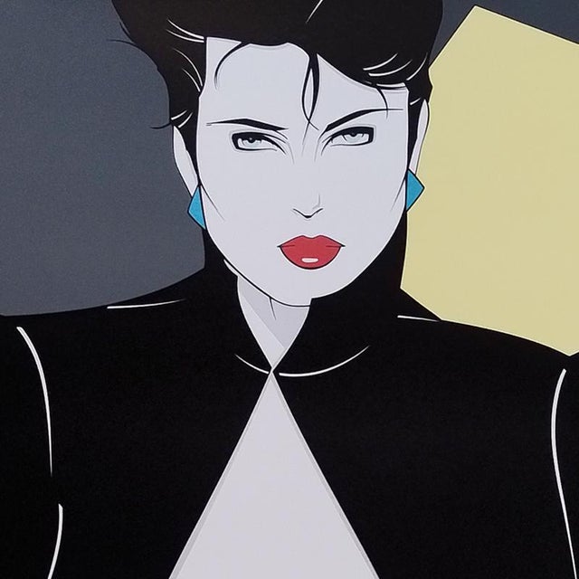 Mid-Century Modern Open Jacket Art Poster by Patrick Nagel, 1990 For Sale - Image 3 of 7