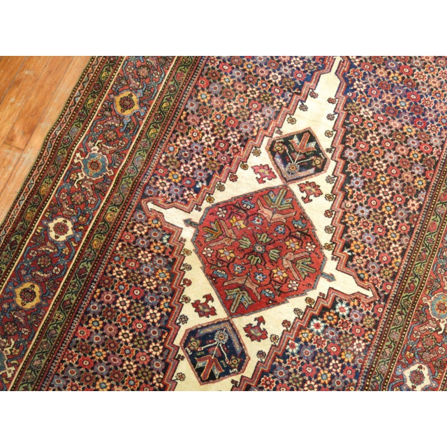 Early 20th Century Antique Persian Fereghan Rug - 4'1" x 6'2" For Sale - Image 5 of 18