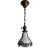 Antique Scroll Metal Framed Opalescent Hanging Pendant Light Fixture For Sale