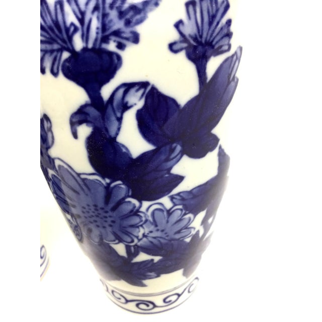 Vintage Cobalt Blue Chinese Half Vase Wall Scones Chairish