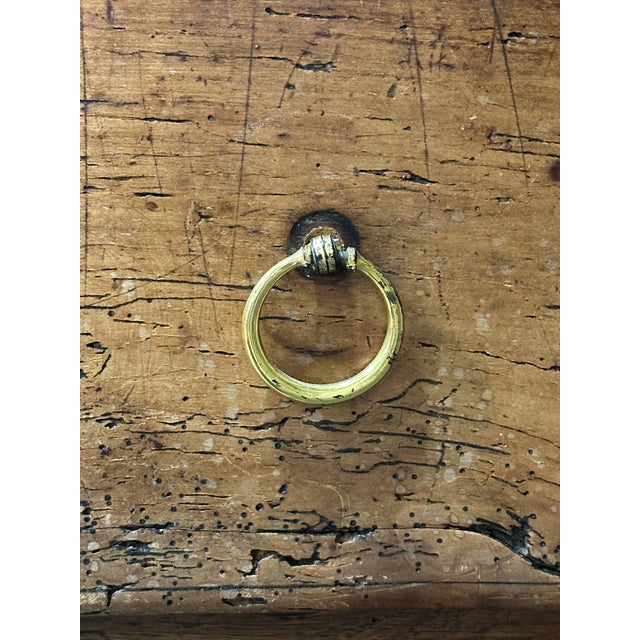 19th C French Draper’s Table Farmhouse Harvest Work Table 83” For Sale - Image 10 of 18