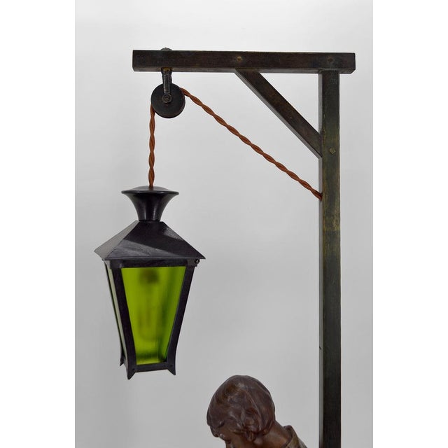 Art Nouveau The Good Soup Lamp by Victor Rousseau, 1900s For Sale - Image 17 of 18