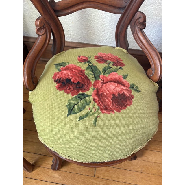 Wood 19th Century Victorian Mahogany Balloon Back Parlor Side Chairs - A Pair For Sale - Image 7 of 12