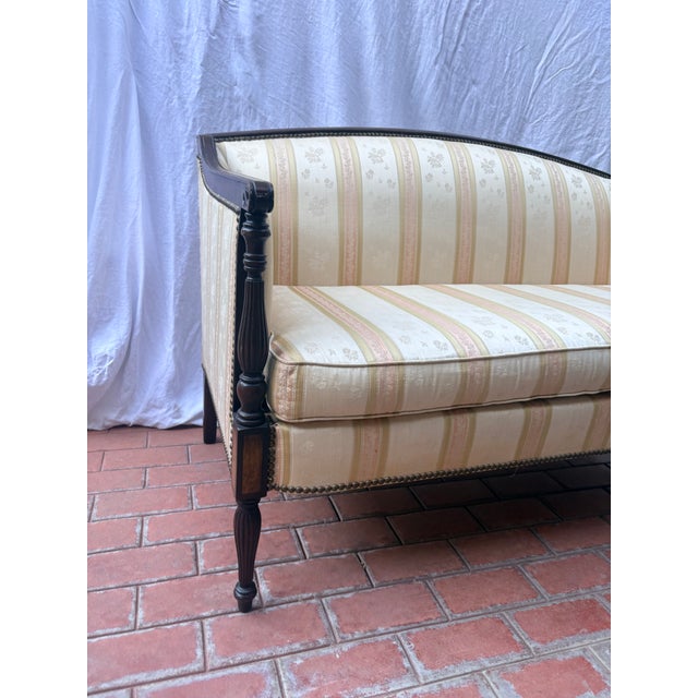 Vintage James River Plantations Federal Style Mahogany Settee by Hickory Chair Co. For Sale - Image 11 of 18