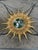 1960s French Style 17.25" Gilded Sunburst Wall Mirror For Sale - Image 14 of 18