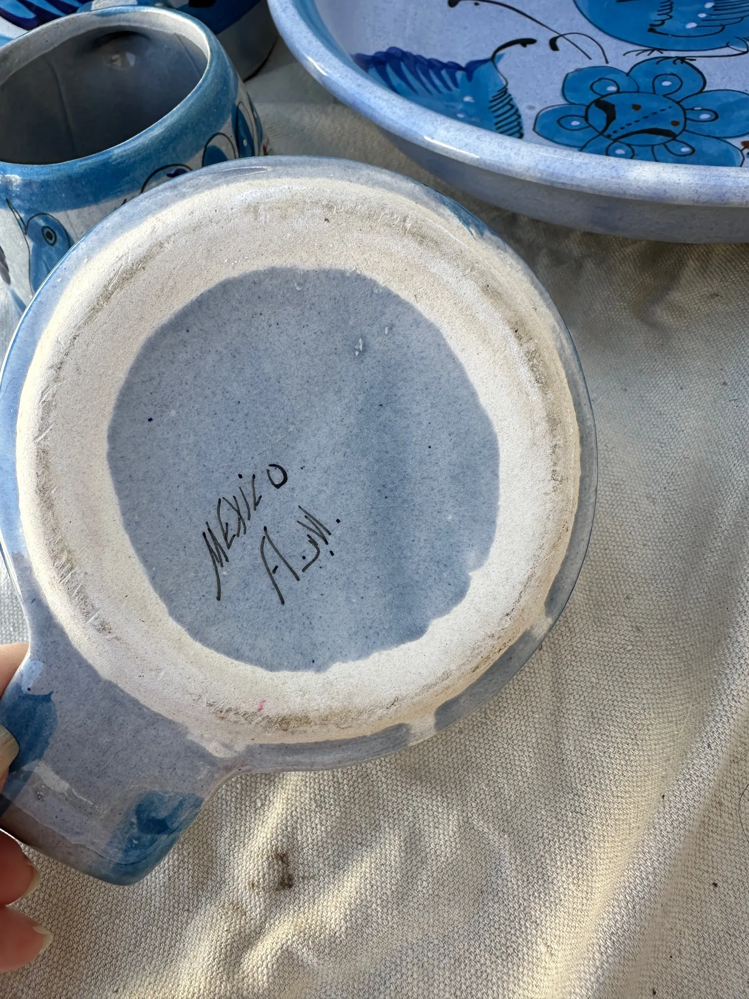 Vintage Ken Edwards Tonala/El Palomar Pottery Blue Bird Set | Chairish