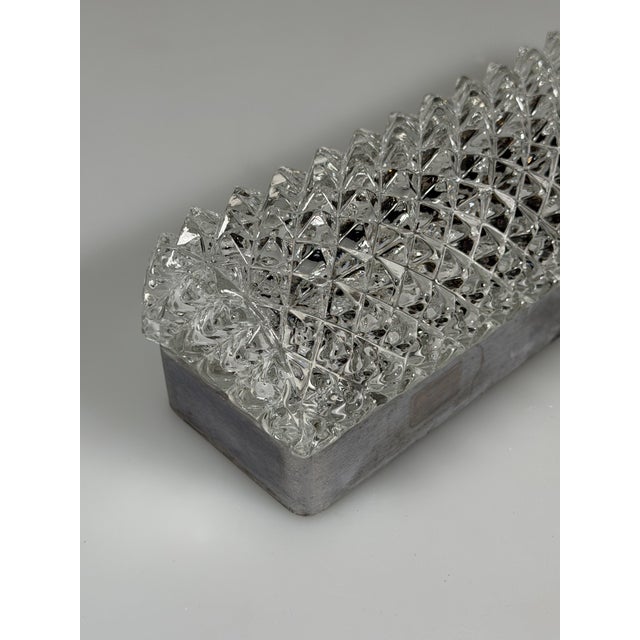 Metal Space Age Wall Lamp in Aluminum and Glass from Glashütte Limburg, Germany, 1970s For Sale - Image 7 of 18