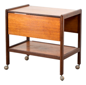 Mid-Century Modern Folding Drinks Trolley in Teak, 1960s