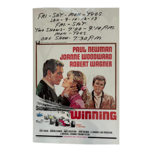 Paul Newman "Winning" Movie Poster – Window Card 1969