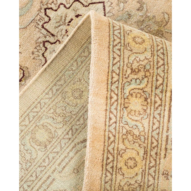 Vintage Traditional Hand Knotted Wool Area Rug, Sand - 8'2" X 9'10" For Sale In New York - Image 6 of 9