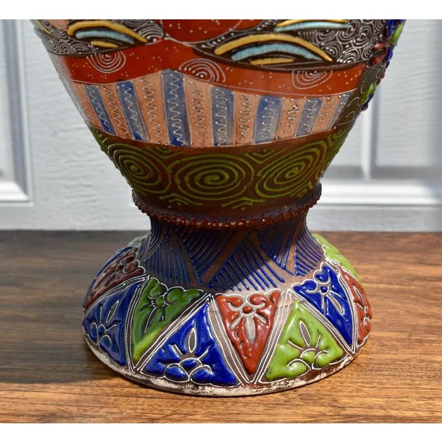 Antique Japanese Moriage Satsuma Large Size Vase For Sale - Image 10 of 12