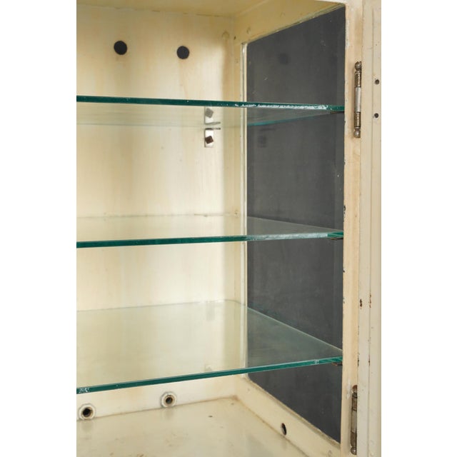 Mid Century Narrow Cream Medicine Supply Cabinet For Sale - Image 4 of 10