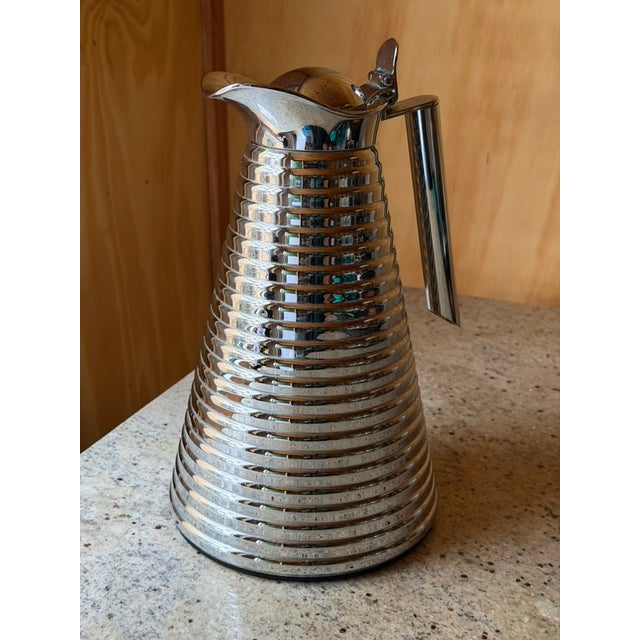 Vintage German Vacuum Jug in Ribbed Stainless Steel, 1980s For Sale - Image 12 of 16