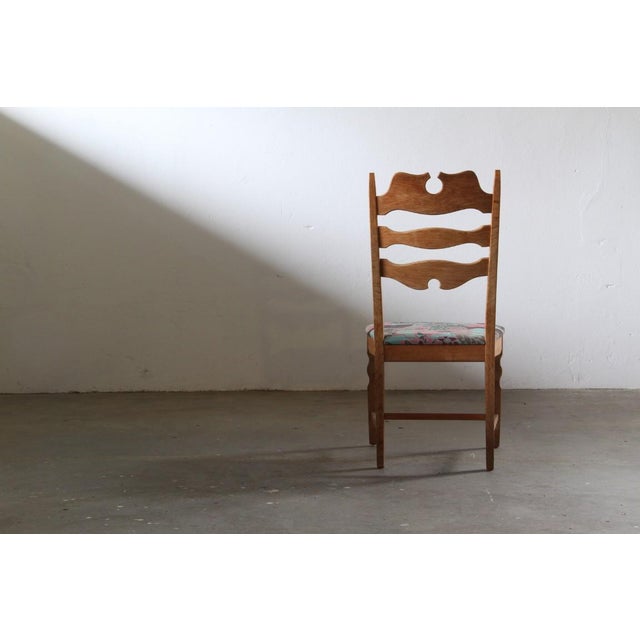 Vintage Danish Highback Razorblade Chairs in Light Oak by Kjærnulf, 1960s, Set of 6 For Sale - Image 6 of 18