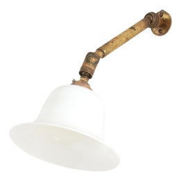 Antique French Brass Adjustable Coolie Wall Light, 1890s For Sale