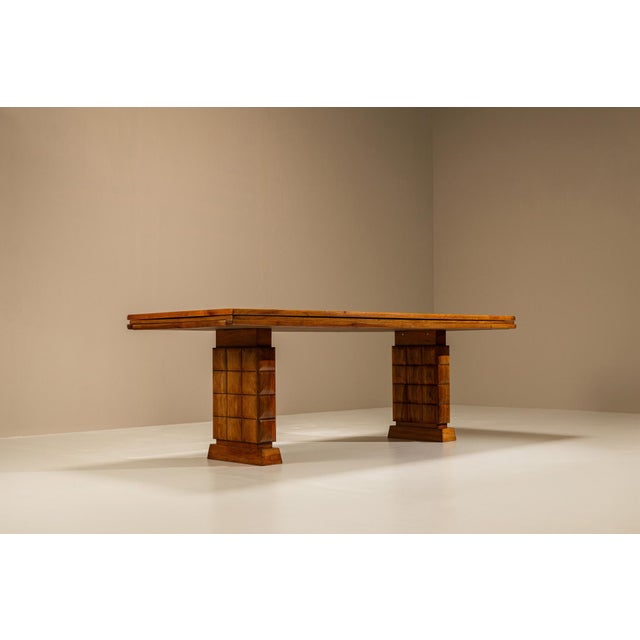 Wood Dining Table with Game Surface attributed to Paolo Buffa, Italy, 1940s For Sale - Image 7 of 18