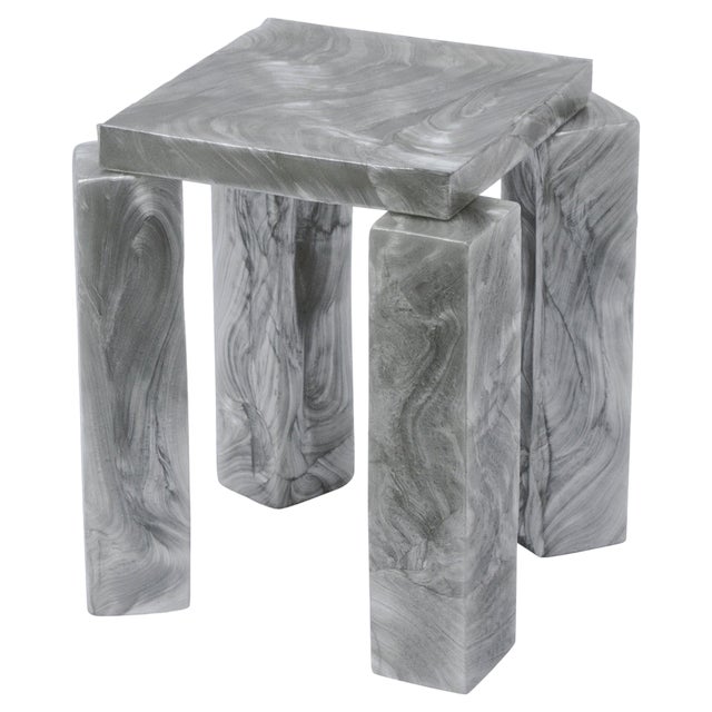 Mother of Pearl Finish Side Table by Marten and Joost For Sale