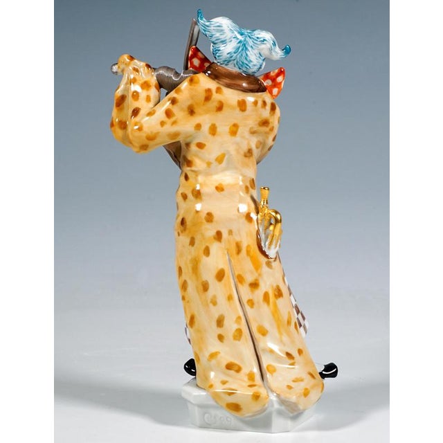 Clown Orchestra Violin Player by Peter Strang for Meissen, 1994 For Sale - Image 3 of 6