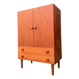 Teak Cabinet with Round Handles, Denmark For Sale