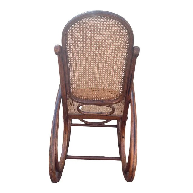Set of Vintage Rocking Chairs in Beech For Sale - Image 11 of 13