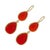 Contemporary Sterling Silver Gold Plated Double Red Stone New Year Earrings, A Pair For Sale - Image 3 of 7