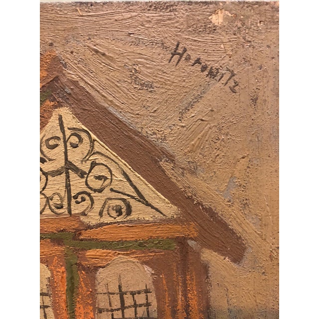 Mid 20th Century Peter Horowitz, Judaica Oil Painting Jewish Family Interior Shtetl Scene, c.1950s For Sale - Image 5 of 5