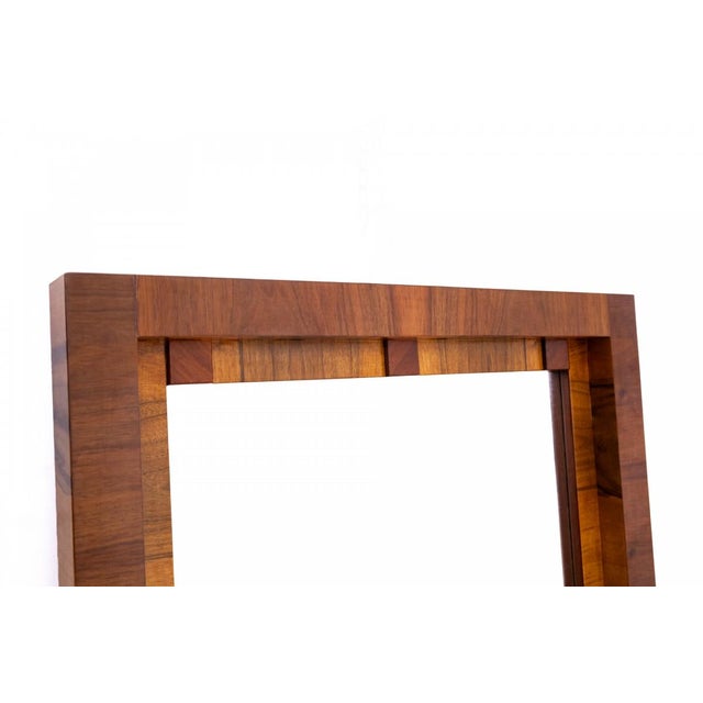 Art Deco Mirror in Wooden Frame, Poland, 1950s For Sale - Image 6 of 7