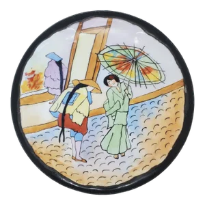 Vintage Rosenthal Trivet - Asian Style Hand Painted Porcelain