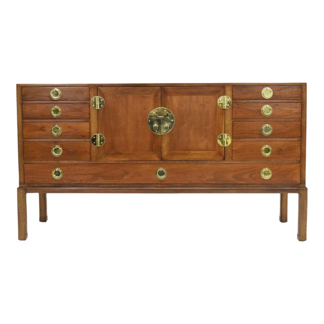 1950s Edward Wormley for Dunbar Cabinet with Brass Hardware For Sale