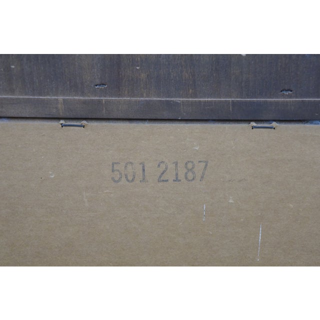 Vintage Federal Chippendale Mahogany Inlaid Beveled Glass Mirror 37" For Sale - Image 10 of 12