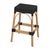 Wood Robias 30 in. Seat Height Rectangular Rattan Backless Bar Stool, Black/ Natural Rattan Frame For Sale - Image 7 of 7