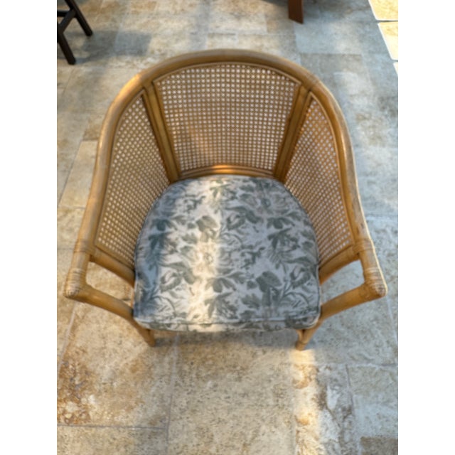 Vintage McGuire Style Rattan Cane Barrel Armchairs - Set of 2 For Sale In Miami - Image 6 of 12