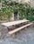 Antique French Folding Garden Table Set with Benches, Pine and Chestnut, 1890s, Set of 3 For Sale - Image 17 of 18
