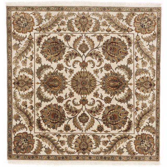 Square HandKnotted IndoPersian Rug 6'x 6' Chairish