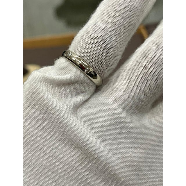 6 Flush Set Bezel Diamond Eternity Wedding Band in 18 Karat White Gold For Sale - Image 12 of 18